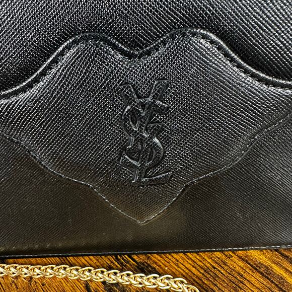 Yves Saint Laurent YSL Logo Vintage Leather Clutch - Picture 7 of 14